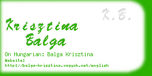 krisztina balga business card